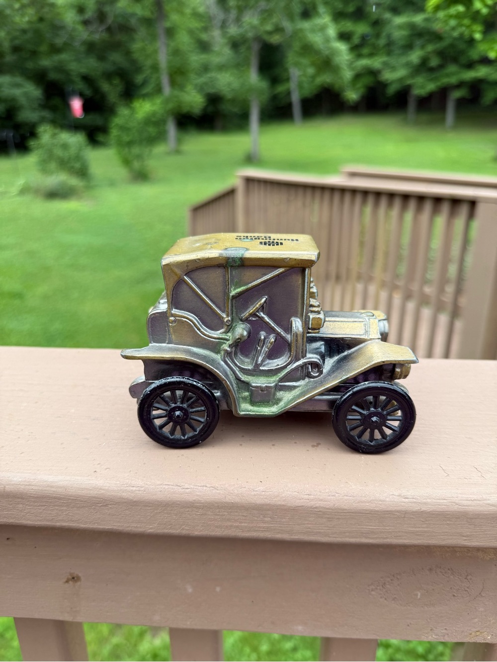 Banthrico Huntington Banks Metal Car Coin Bank Promotional Piggy Bank 1974